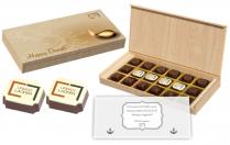 Premium Chocolates With Wooden Box ( 18 Chocolates )