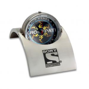 Globe photo & Logo clocks