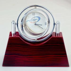 Globe photo & Logo clocks